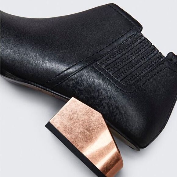 Alexander Wang Leather Black Ankle Boots Size 7.5 - Picture 4 of 17